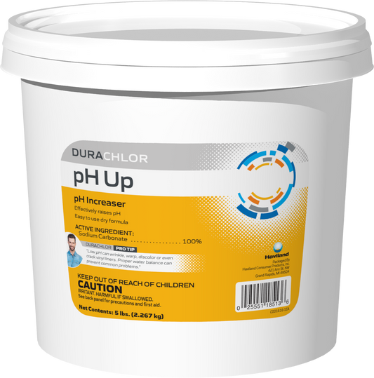 DuraChlor pH Up C002552-CS77C2 5 lb Pail - Granular Pool pH Increaser 100% Sodium Carbonate
