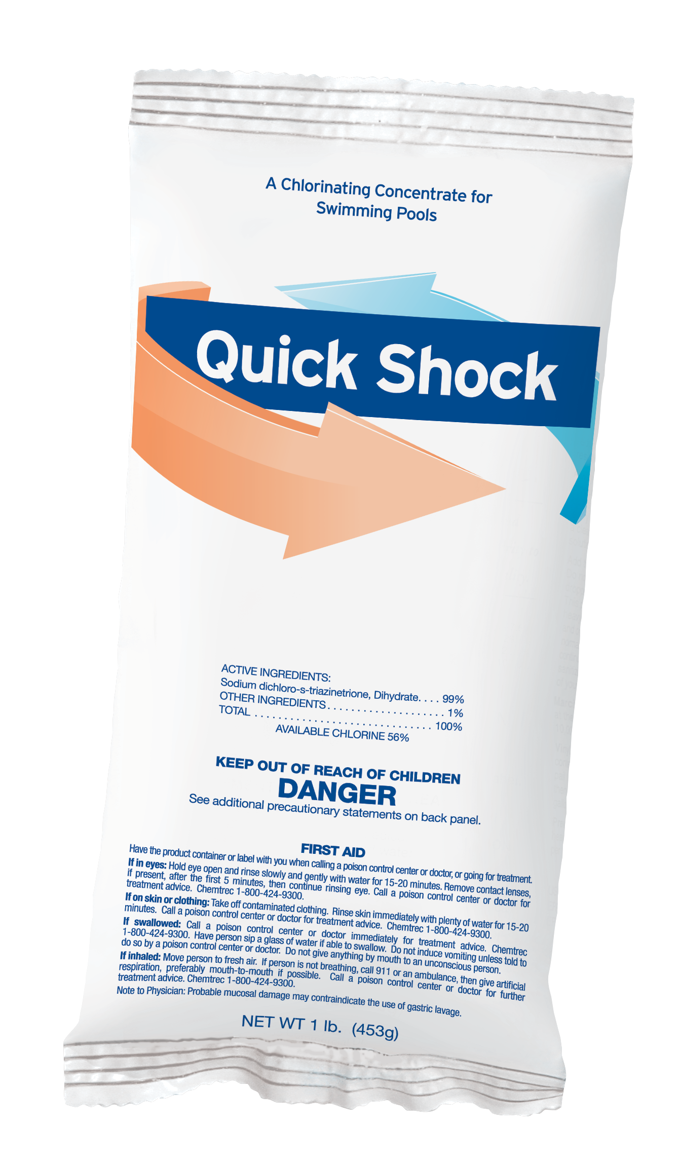 DuraChlor Quick Shock C002282-CS20P5 1 lb Pool Shock Treatment - 56% Available Chlorine