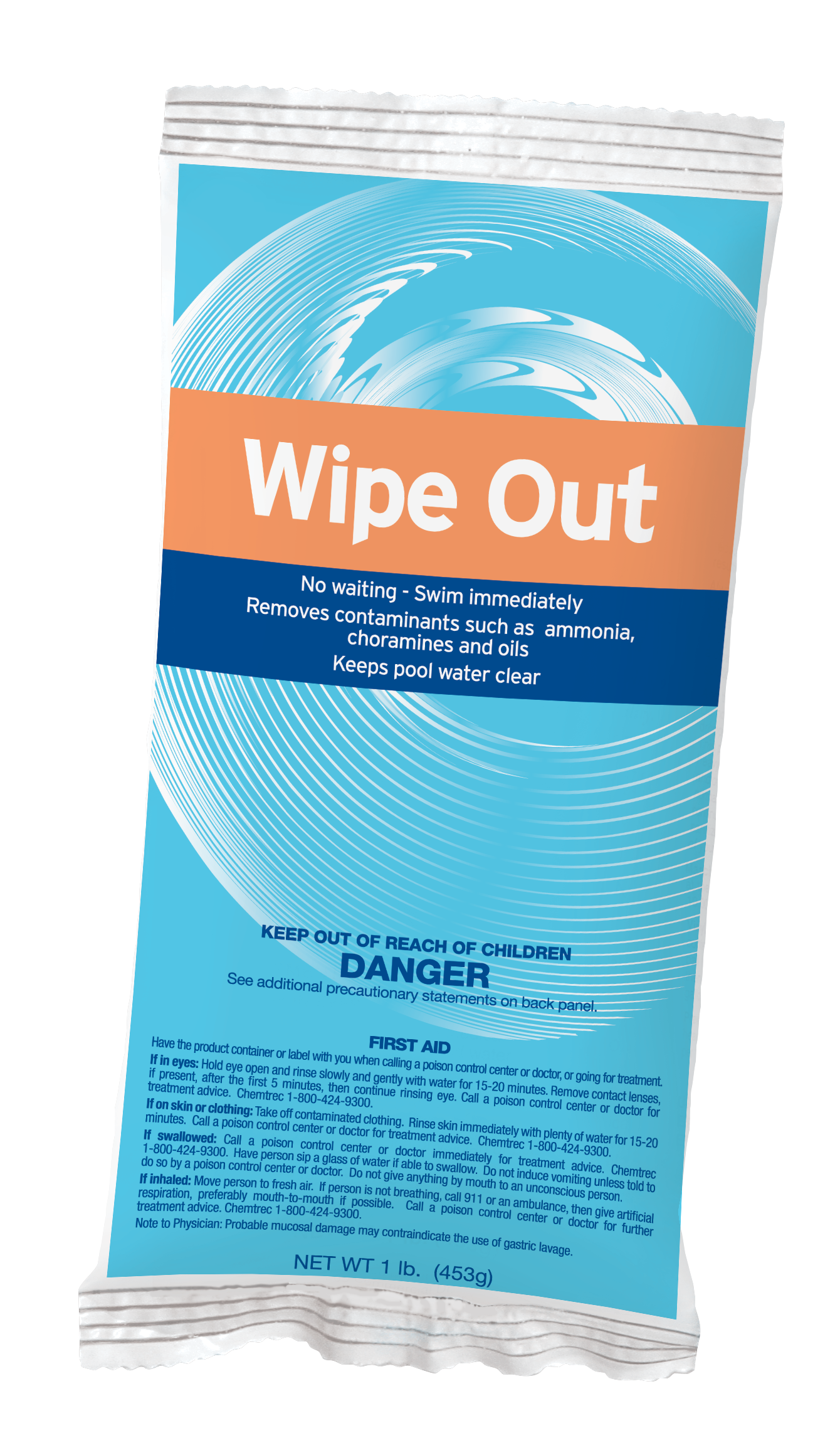 DuraChlor Wipe Out C002456-CS20P5 1 lb Non-Chlorine Pool Shock - Potassium Monopersulfate Oxidizer