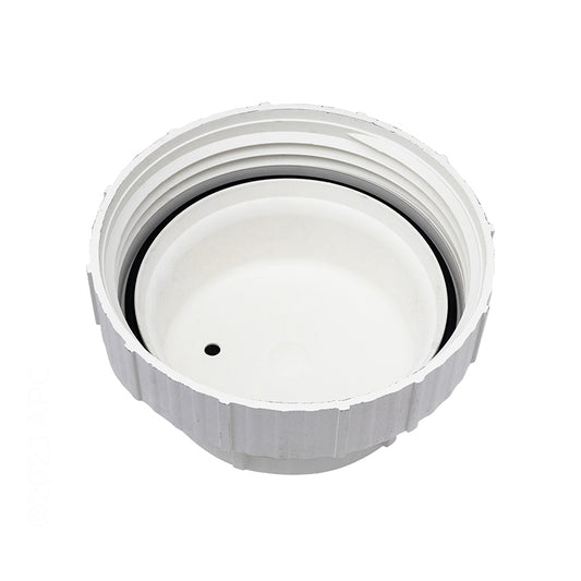 Top-down view of FROG Perform-Max 01-22-9411 feeder cap showing the internal O-ring seal and air relief hole.