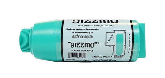 Gizzmo GIZ1 Regular skimmer plug with 1.5-inch threads, side profile with manufacturer label