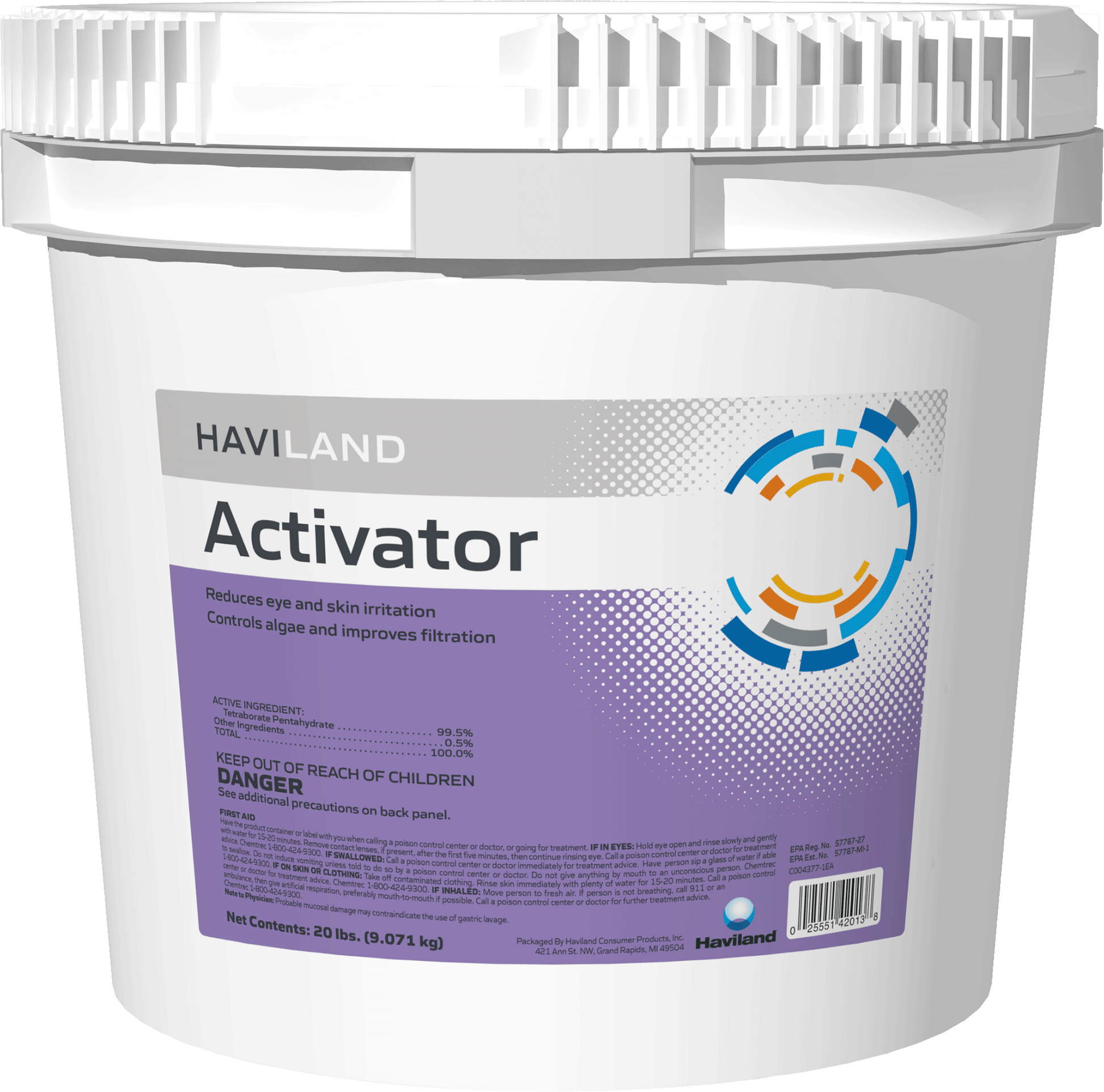DuraChlor Activator Enhancer 20 lb Pail C002831-PL20 - Pool Water Clarifier and Algae Control