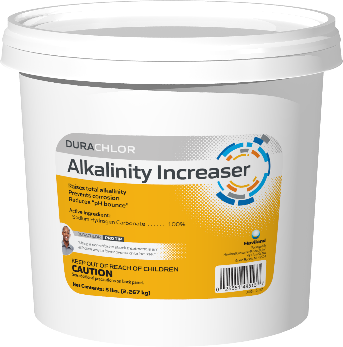 Haviland DuraChlor C002669-CS77C2 Alkalinity Increaser 5 lb Pail - Raises Total Alkalinity in Pool Water