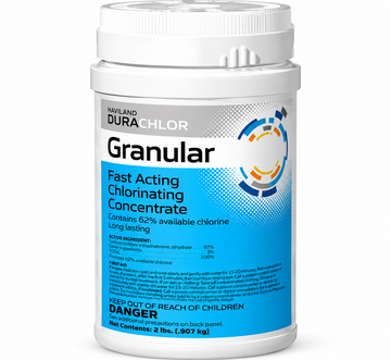 Haviland DuraChlor Granular Fast Acting Chlorinating Concentrate, 2 lb container with 62% available chlorine for swimming pools.