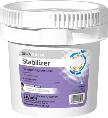 Haviland DuraChlor Stabilizer Conditioner 4 lb Pail - 100% Cyanuric Acid Pool Chlorine Protector.