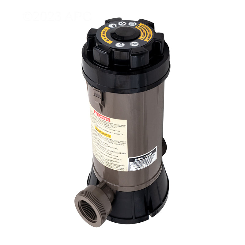 Black Hayward CL200EF In-Line Pool Chlorinator with 9 lb capacity