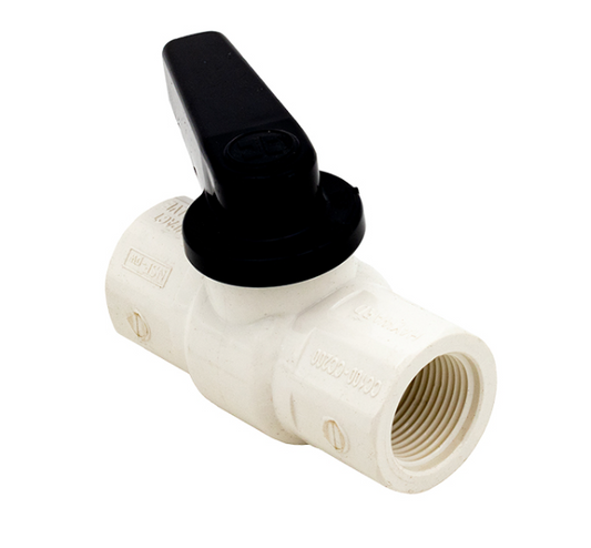 Hayward CX500BV 3/4 inch white PVC control valve with black handle and dial indicator for C250CF and C500CF chlorinators.