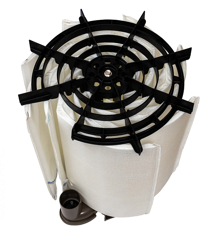 Bottom View of Hayward DEX3600DC Grid Assembly showing Black Structural Support Template