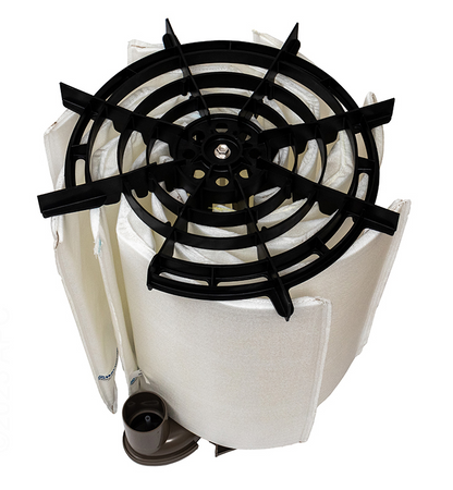 Bottom View of Hayward DEX3600DC Grid Assembly showing Black Structural Support Template