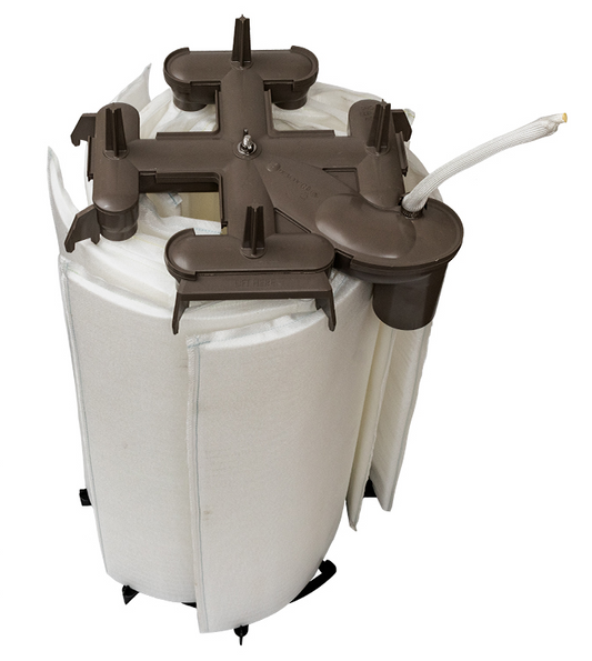 Main Top View of Hayward DEX4800DC Grid Assembly showing Collector Manifold and 8-Grid Setup