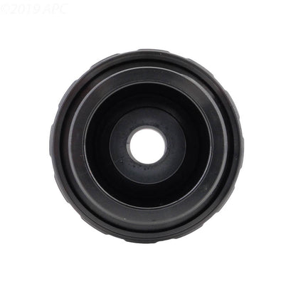 A detailed front view of the main circular port opening on the Hayward ECX12866 PerFlex DE Filter Gauge Port Adapter, centered on a white background.