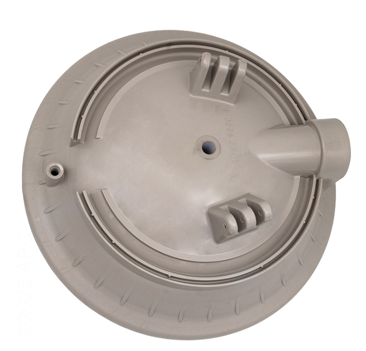 Top view of Hayward ECX5000BP Perflex Filter Head showing the manual air vent valve port and handle mounting brackets.