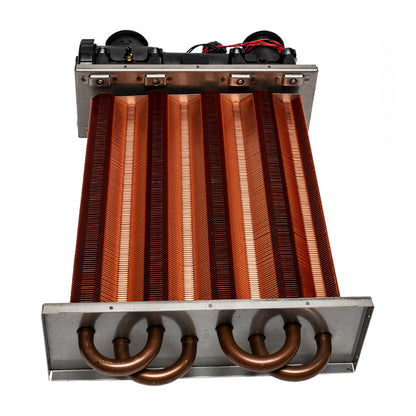 Rear mounting plate view of the Hayward FDXLHXA1250 pool heater heat exchanger.