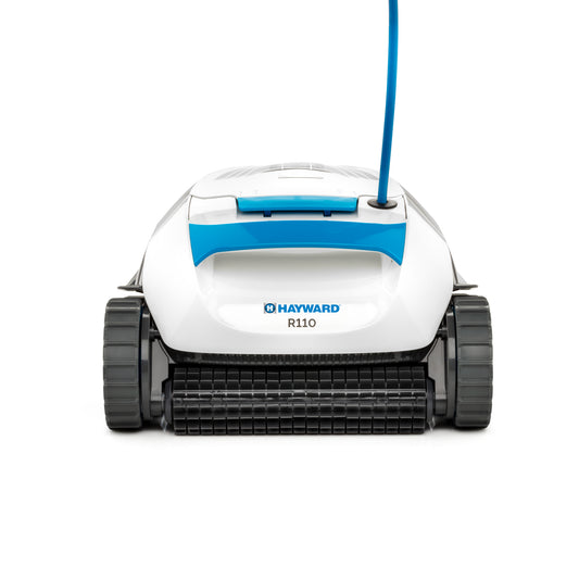 Main view of the Hayward PoolCleaner R110 (W3RCH411CU) robotic pool cleaner for in-ground and above-ground pools.