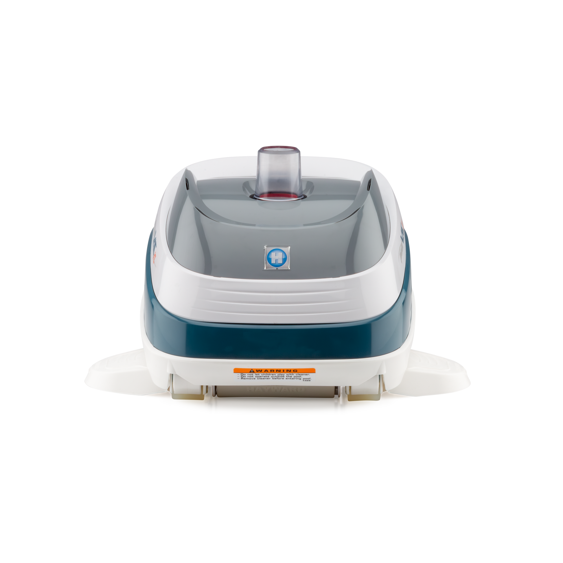 Front view of the Hayward PoolVac XL (W32025ADV) showing the specialized throat and soft-touch brushes for vinyl pool surfaces.