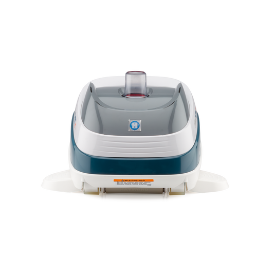 Front view of the Hayward PoolVac XL (W32025ADV) showing the specialized throat and soft-touch brushes for vinyl pool surfaces.