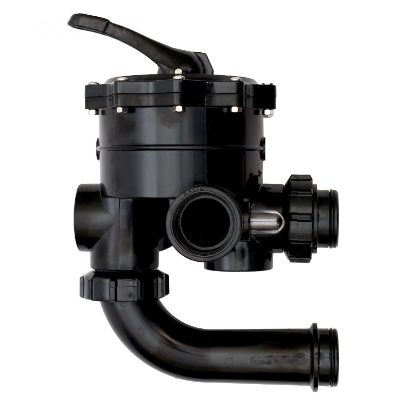 Side profile of Hayward SP0715X62 2-inch multiport valve for sand filters