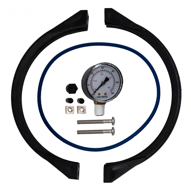 Hayward SP071620T Clamp O-Ring Gauge and Hardware for 2 in VariFlo Multiport Valve