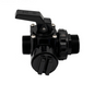 Hayward SP0727 Diverter Valve for Perflex Above-Ground systems showing the black valve body and 1.5-inch threaded intake.