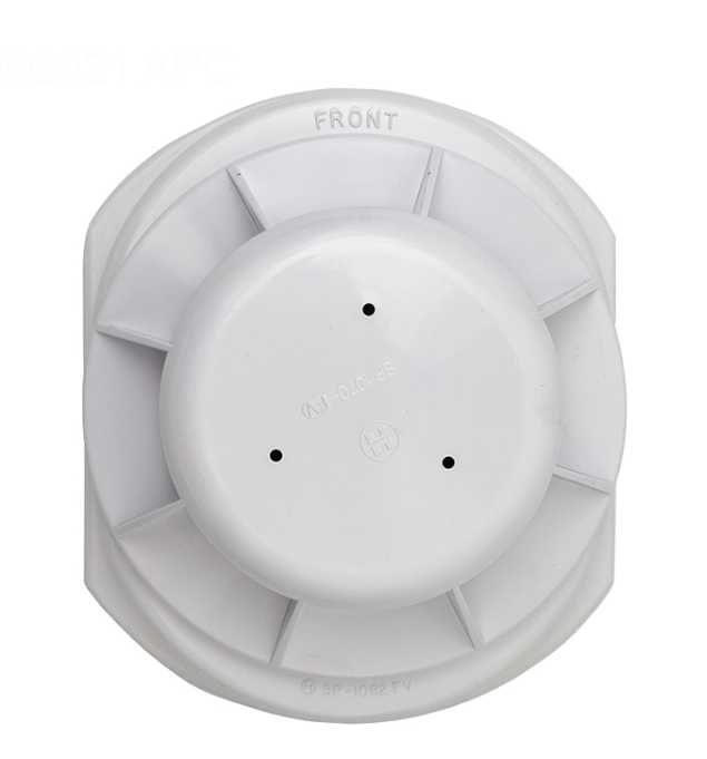 Top view of Hayward SP1082FV float valve assembly with FRONT directional indicator for correct skimmer installation