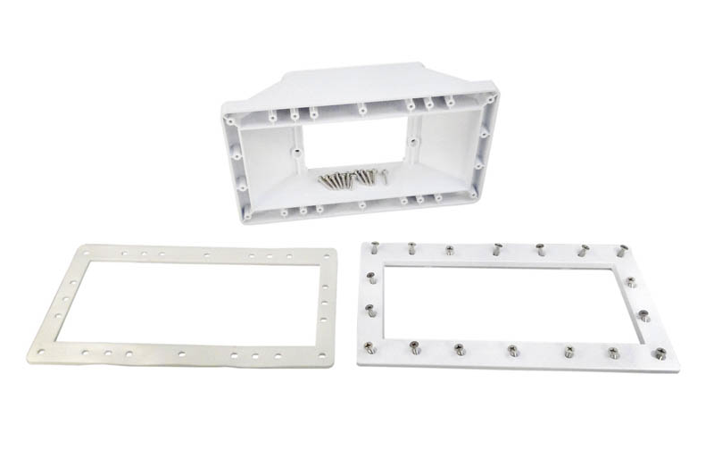 Front view of the Hayward SP1091WM Widemouth Skimmer faceplate and intake for above ground pools.