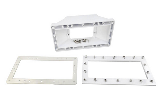 Front view of the Hayward SP1091WM Widemouth Skimmer faceplate and intake for above ground pools.