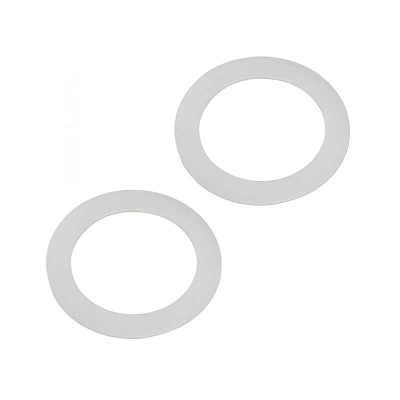 Hayward SPX0710Z62 Nylon Vari-Flo Valve Spring Washer Set of 2 - View showing the two white nylon replacement washers.
