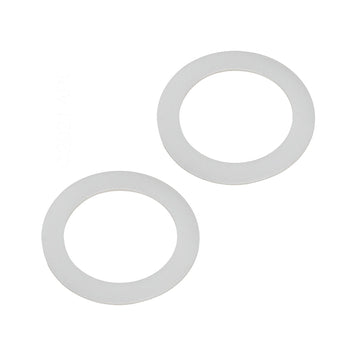 Hayward SPX0710Z62 Nylon Vari-Flo Valve Spring Washer Set of 2 - View showing the two white nylon replacement washers.