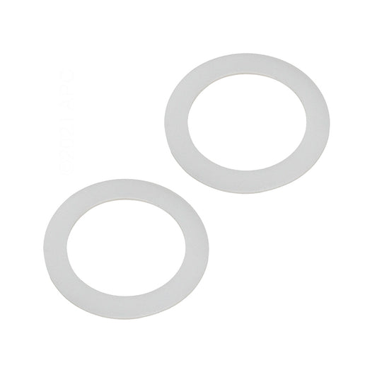 Hayward SPX0710Z62 Nylon Vari-Flo Valve Spring Washer Set of 2 - View showing the two white nylon replacement washers.