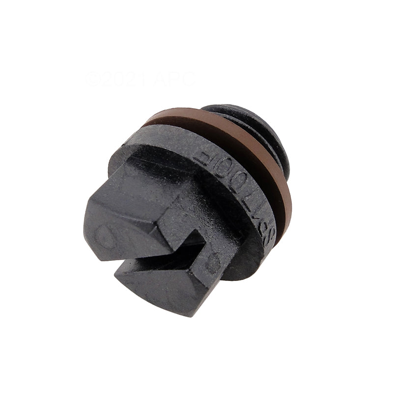 Hayward SPX1700FGV Chlorinator Pipe Plug with Gasket - Top angled view showing the top of the plug, gasket, and threads