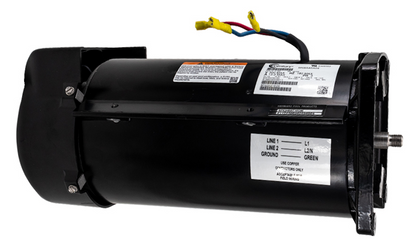Side View of Hayward SPX3400Z1ECM 2.7HP Motor Assembly showing Wiring Diagram Label