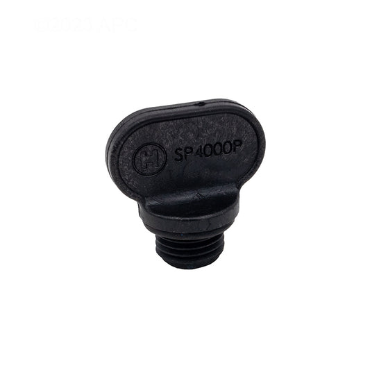 Side profile view of genuine Hayward SPX4000FG threaded drain plug and gasket