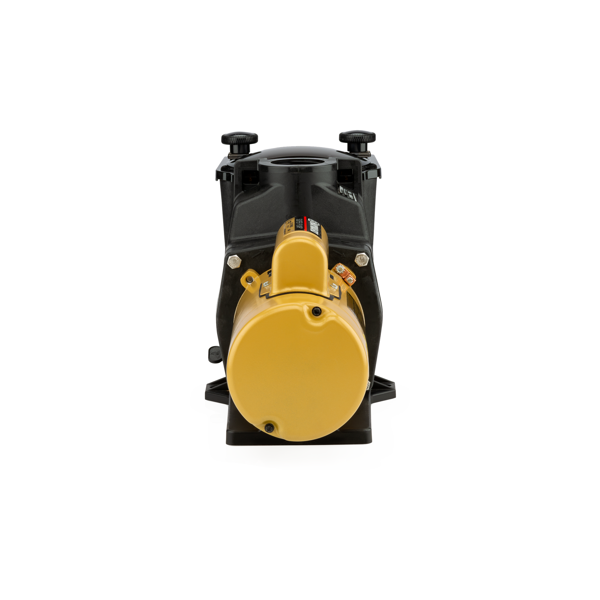 Rear view of the Hayward Super Pump SP2605X7 highlighting the heavy-duty motor and self-priming housing.