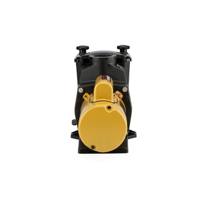 Rear view of the Hayward Super Pump SP2605X7 highlighting the heavy-duty motor and self-priming housing.