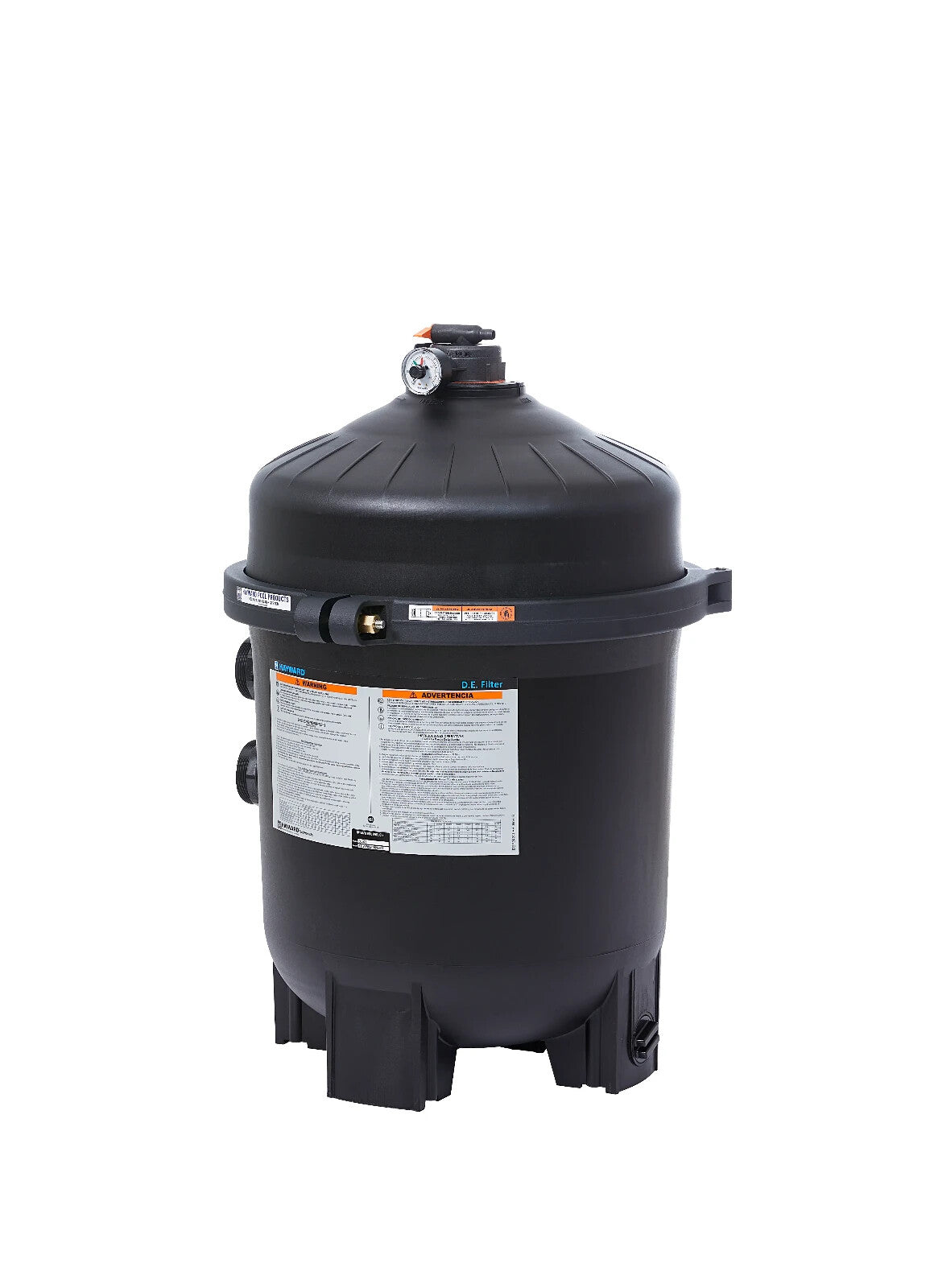 Side View of Hayward Pro-Grid W3DE3620 36 sq ft DE Filter showing Manual Air Relief Valve