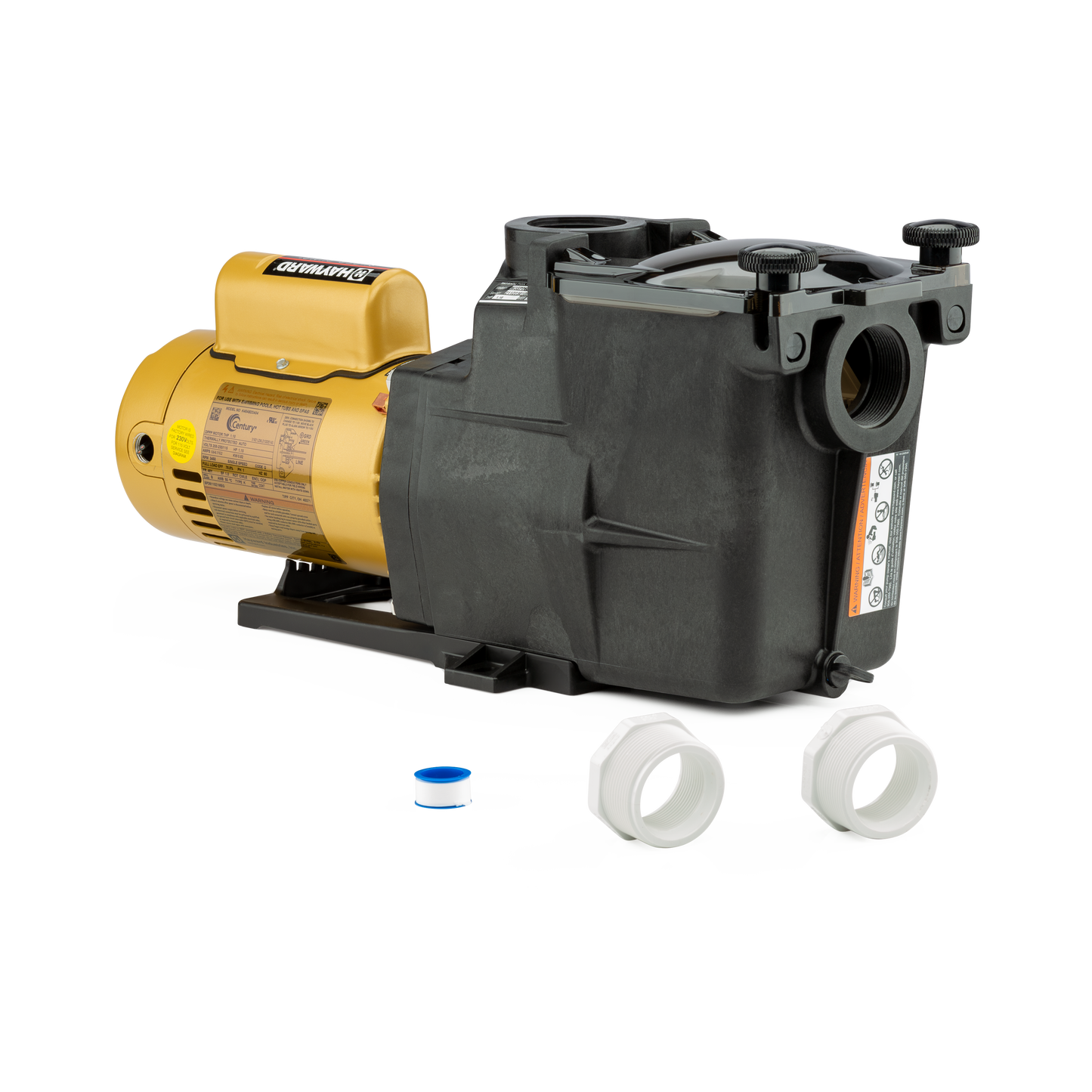 Hayward W3SP2605X7 Super Pump accessories and connections for 115/230V dual voltage setup.