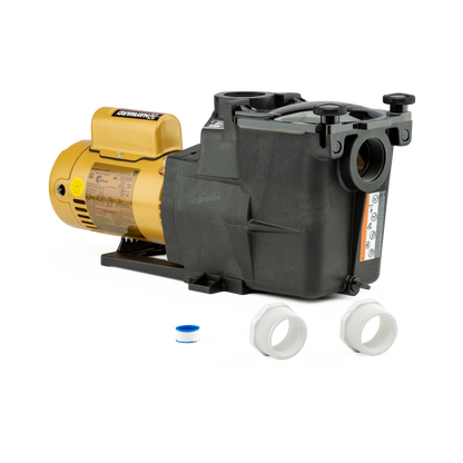 Hayward W3SP2605X7 Super Pump accessories and connections for 115/230V dual voltage setup.