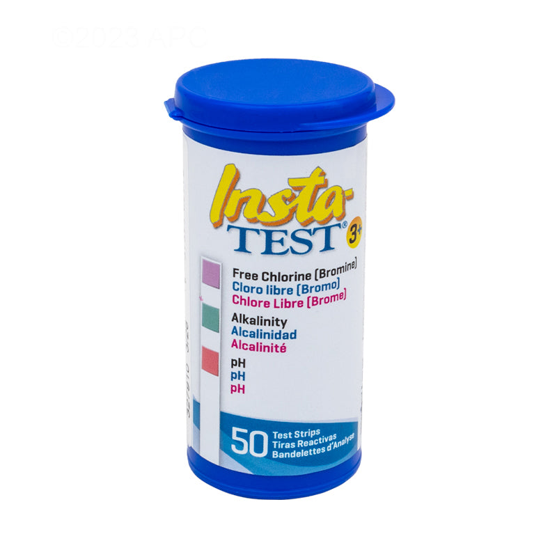 LaMotte Insta-TEST 3 Plus Pool and Spa 3-Way Test Strips 50 Count Bottle (SKU 297612)