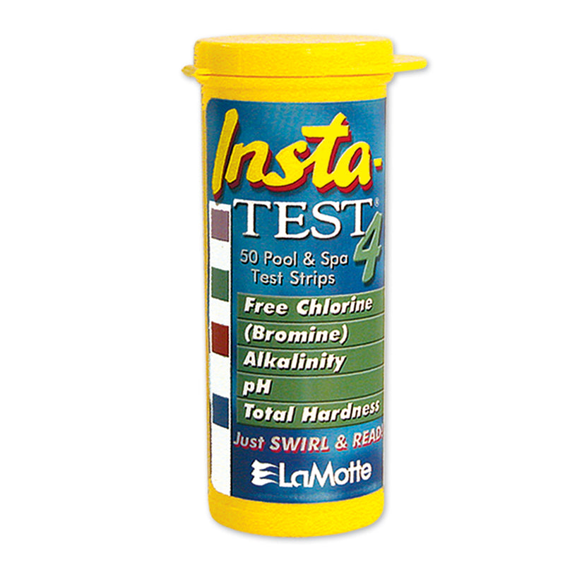 LaMotte INSTA-TEST 4 Pool and Spa 4-Way Test Strips 50 Count Bottle (SKU 302912)