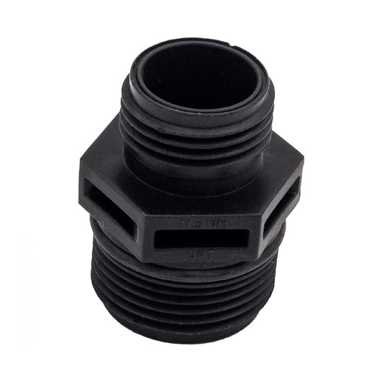 Little Giant 177343 Garden Hose Adapter for APCP-1700 Cover Pump, Black Plastic, 1-1/4 Inch MNPT to 3/4 Inch GHT