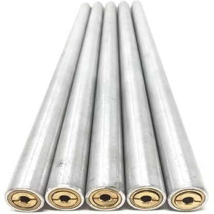 Bundle of five Loop-Loc LL15AP safety cover anchor and pipe assemblies showing brass heads and aluminum shafts.