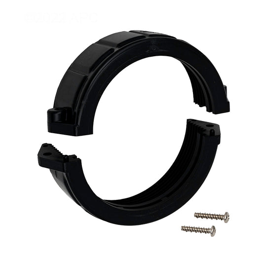 Black Magic Plastics 0121108025 2.5 inch hot tub heater union split nut replacement with assembly screws.