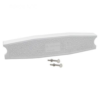 White Paragon Aquatics 44104 18.25-inch sloping pool ladder replacement tread with mounting hardware.