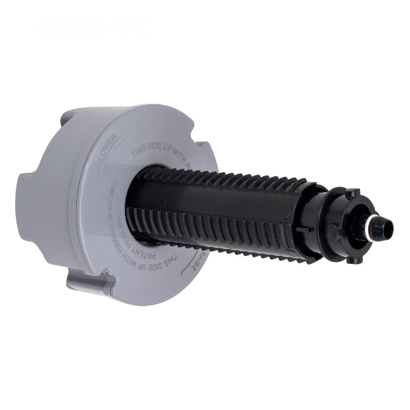 lose-up detail of the Paramount ParaLevel Start Up Kit 004760292100 showing the internal valve components and adjustable threading for precise pool water leveling.