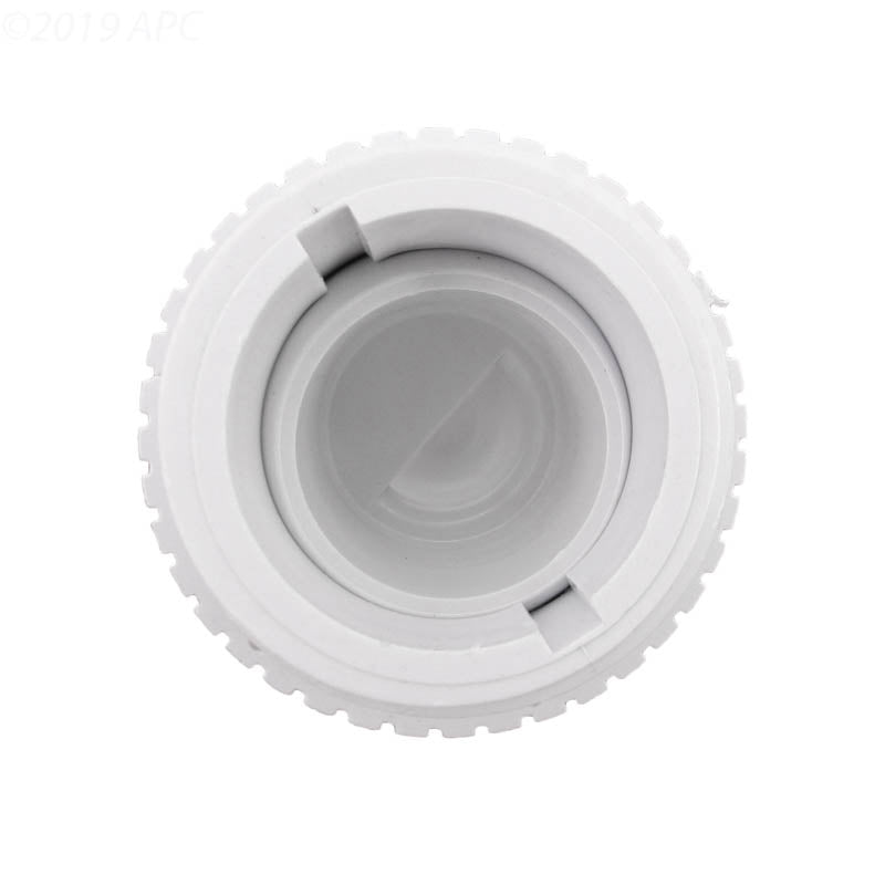 Bottom view of the Paramount 004252303201 filter connector showing the smooth internal bore for optimized water flow.