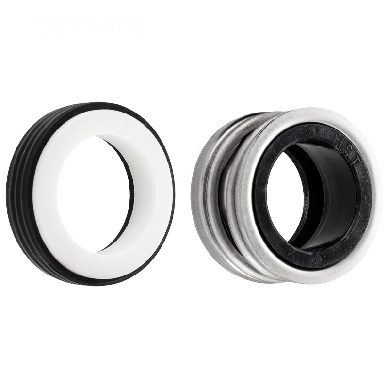 Front view of genuine Pentair 071725S C/EQ Series pump shaft seal set showing the two mating seal faces