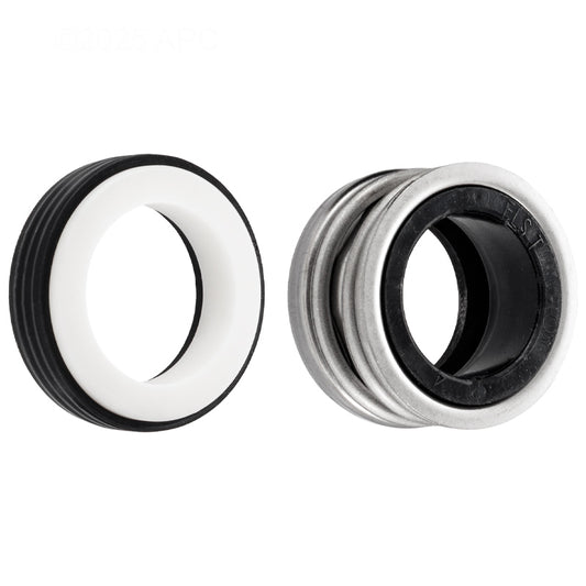 Front view of genuine Pentair 071725S C/EQ Series pump shaft seal set showing the two mating seal faces