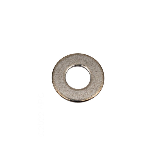 Top view of genuine Pentair 072184Z 18-8 stainless steel 3/8-inch flat washer