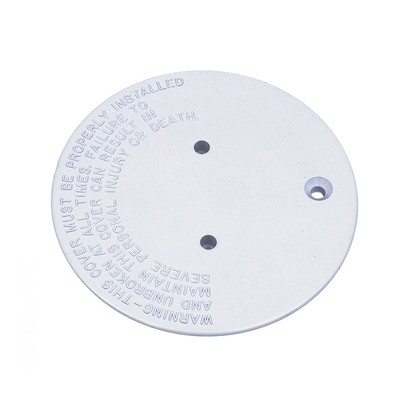 Top view of genuine Pentair 08417-0005 SwimQuip white floor inlet replacement cover plate