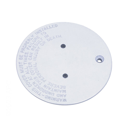 Top view of genuine Pentair 08417-0005 SwimQuip white floor inlet replacement cover plate